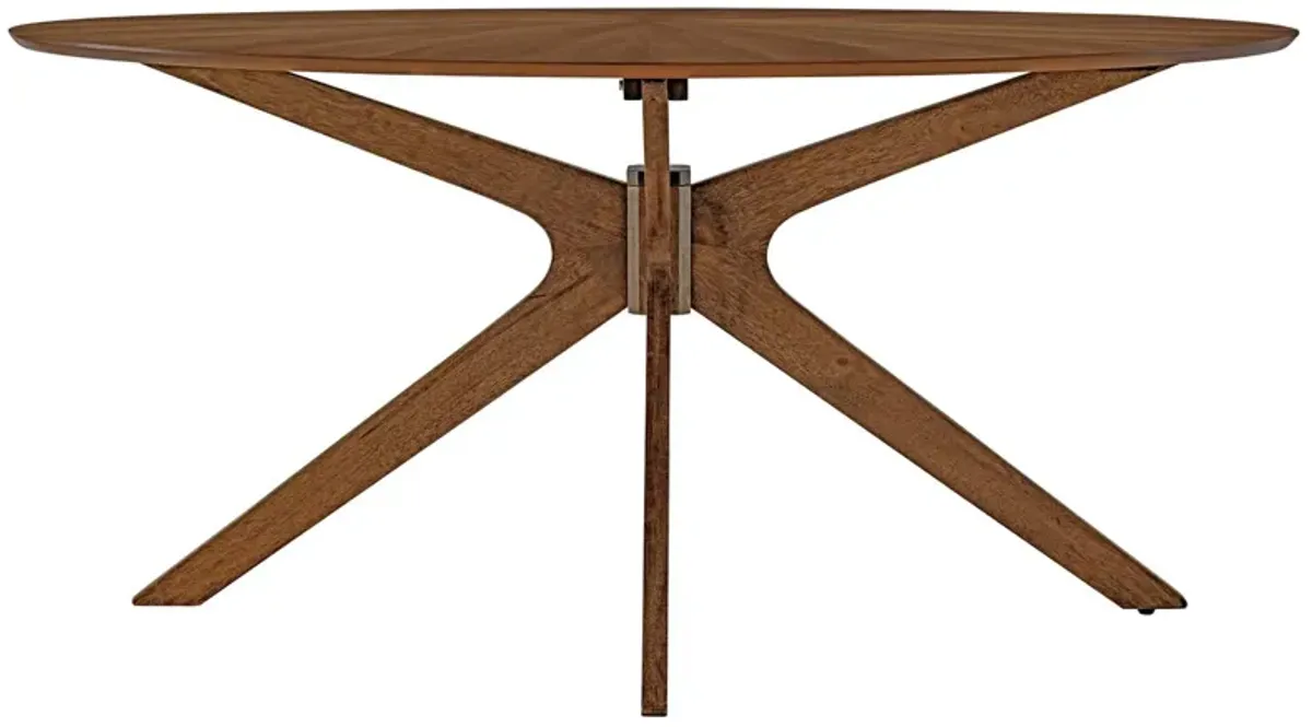 Crossroads 63" Oval Wood Dining Table