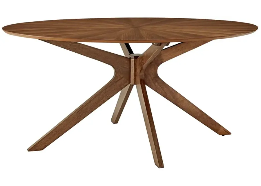 Crossroads 63" Oval Wood Dining Table