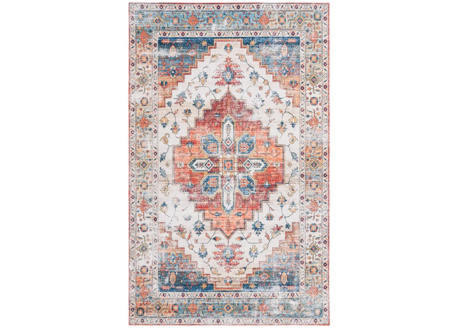 ARIZONA 209 RUST  8' x 10' Large Rectangle Rug