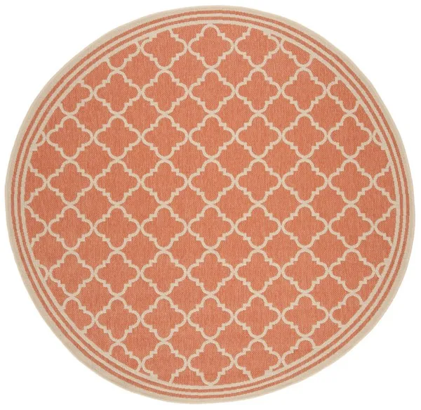 LINDEN 121 Collection LND121P-6R Rust / Creme 6'-7" X 6'-7" Round