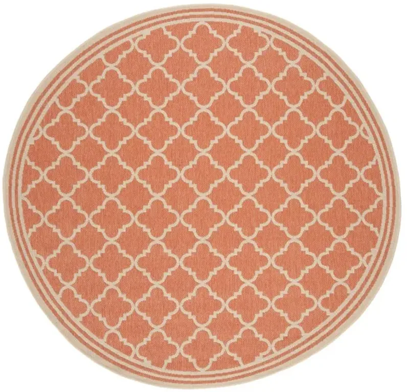 LINDEN 121 Collection LND121P-6R Rust / Creme 6'-7" X 6'-7" Round