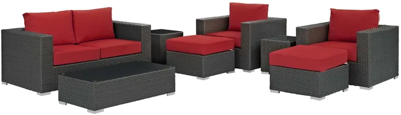 Sojourn 8 Piece Outdoor Patio Sunbrella® Sectional Set