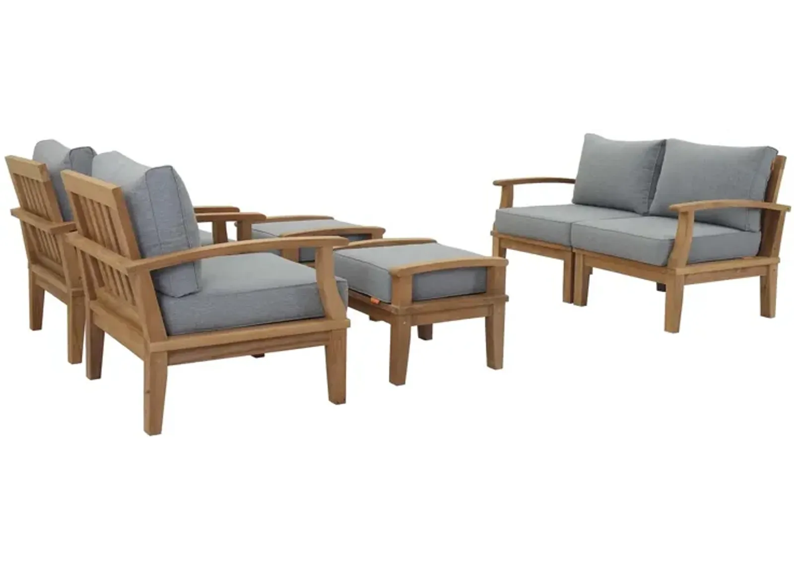 Marina 6 Piece Outdoor Patio Teak Set