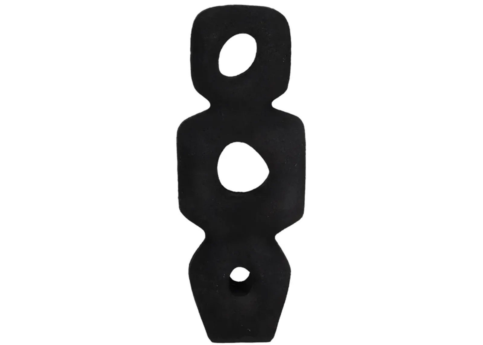 15" Textured Open Cut-out Totem Object, Black