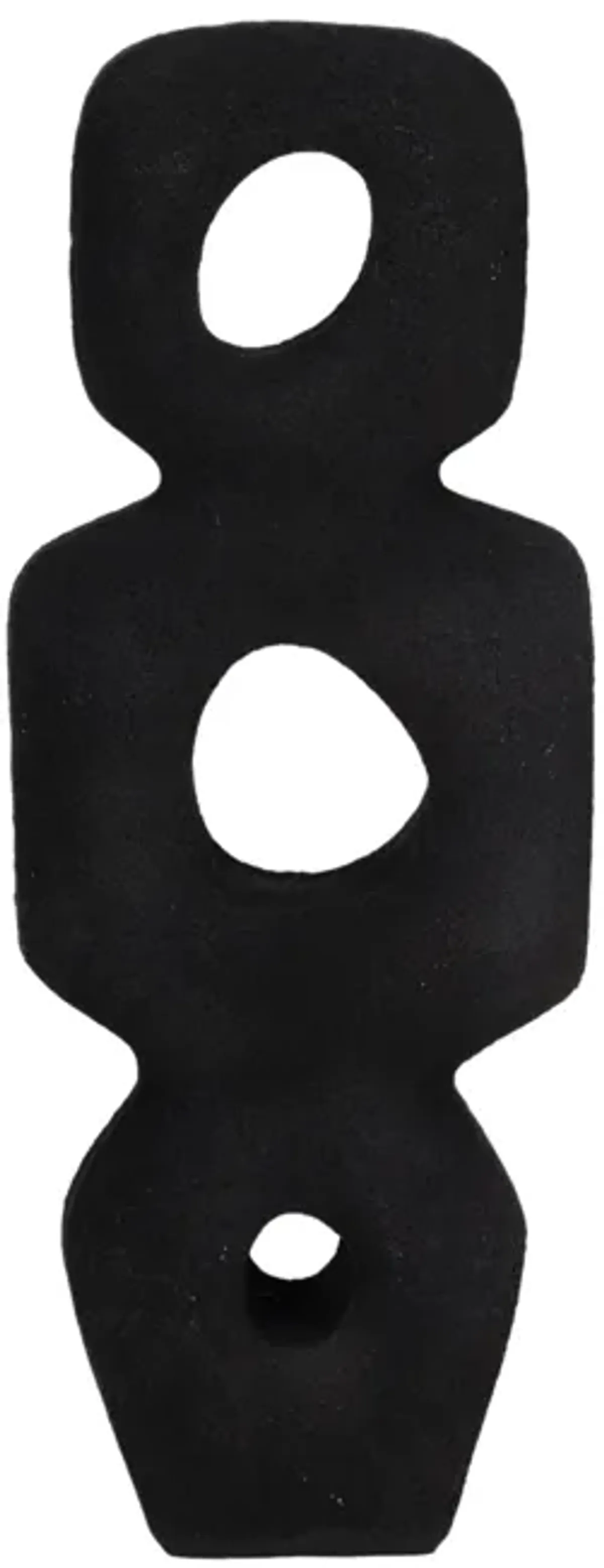 15" Textured Open Cut-out Totem Object, Black