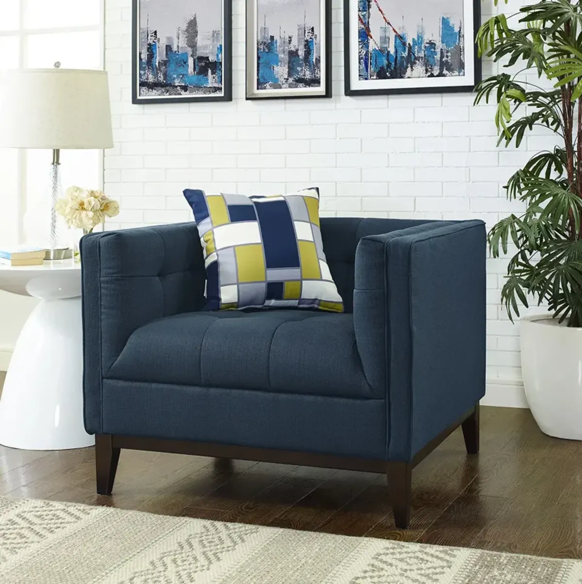 Serve Upholstered Fabric Armchair