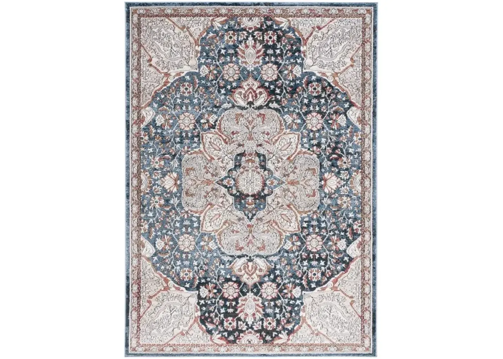 ROSEWOOD 104 Blue 5'-3' X 7'-6' Medium Rectangle Rug