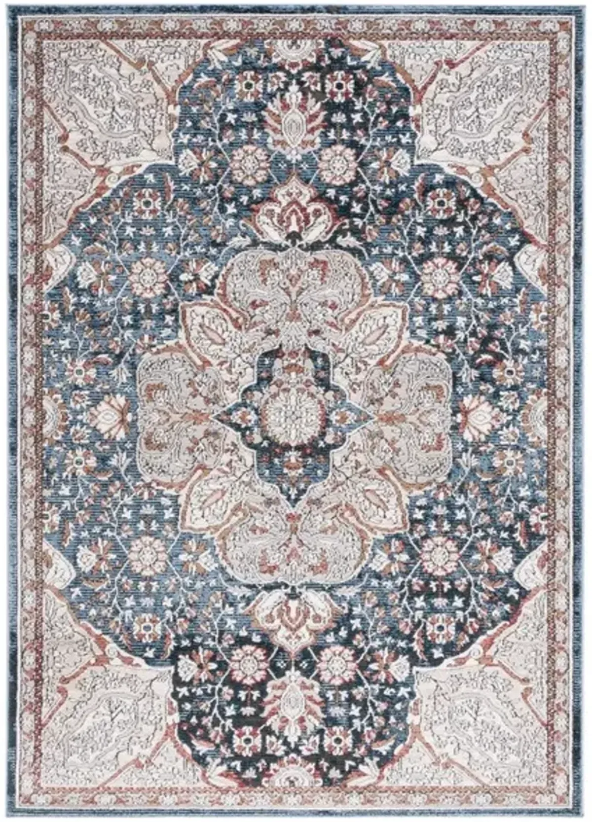 ROSEWOOD 104 Blue 5'-3' X 7'-6' Medium Rectangle Rug