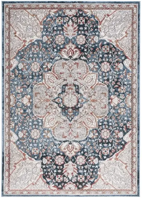 ROSEWOOD 104 Blue 5'-3' X 7'-6' Medium Rectangle Rug