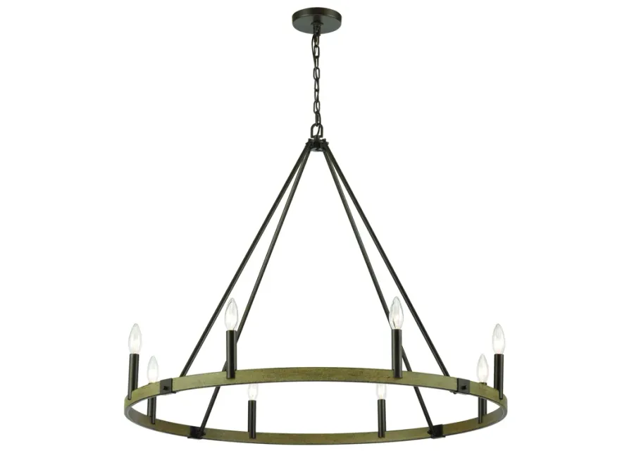 Transitions 36" Wide 8-Light Chandelier - Oil Rubbed Bronze