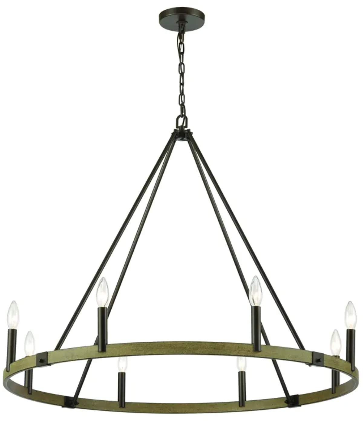 Transitions 36" Wide 8-Light Chandelier - Oil Rubbed Bronze