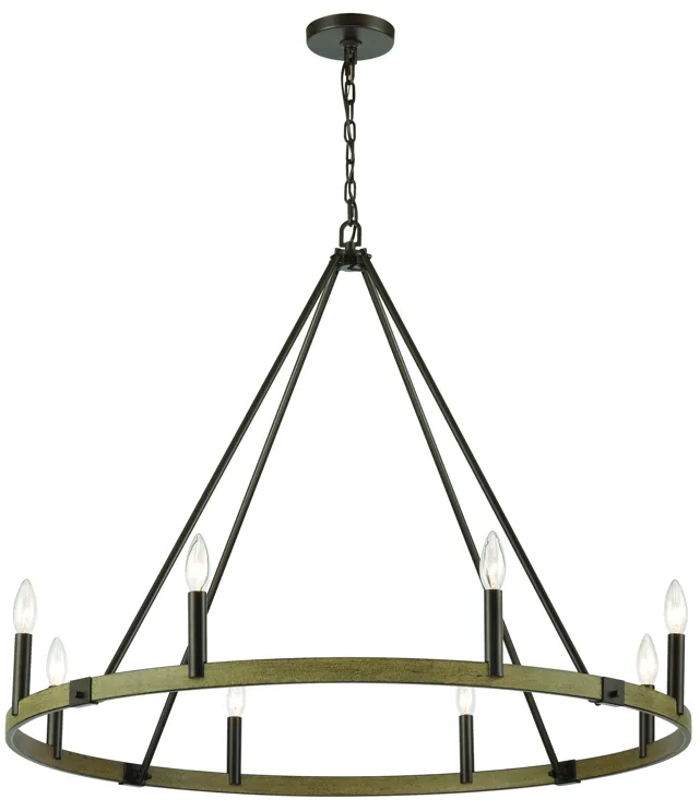 Transitions 36" Wide 8-Light Chandelier - Oil Rubbed Bronze