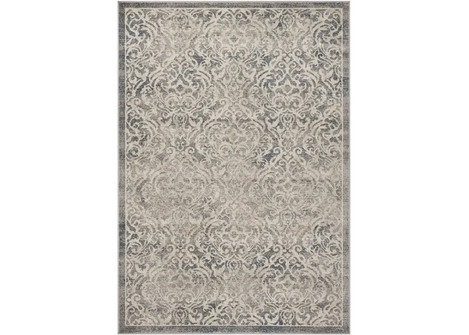 Brentwood 810 Light Grey / Blue 6'-7" X 6'-7" Square Square Powerloomed Rug