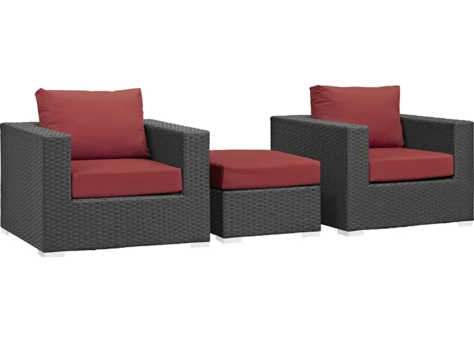 Sojourn 3 Piece Outdoor Patio Sunbrella® Sectional Set