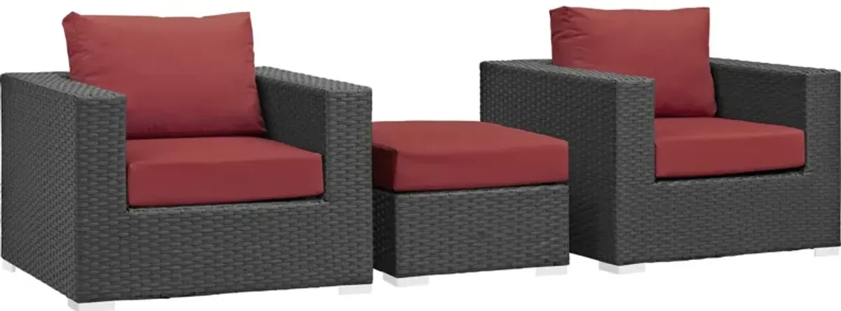 Sojourn 3 Piece Outdoor Patio Sunbrella® Sectional Set