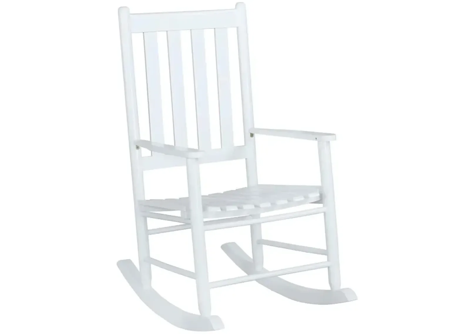 Annie Slat Back Wooden Rocking Chair White