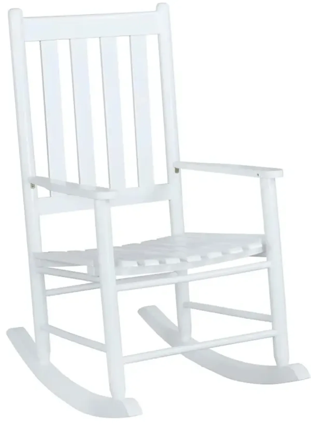 Annie Slat Back Wooden Rocking Chair White