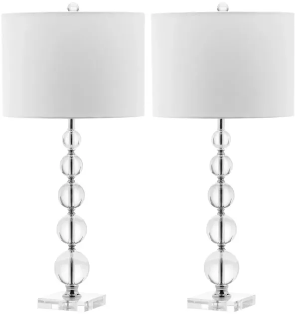 Liam 29-Inch H Stacked Crystal Ball Lamp - Set of 2