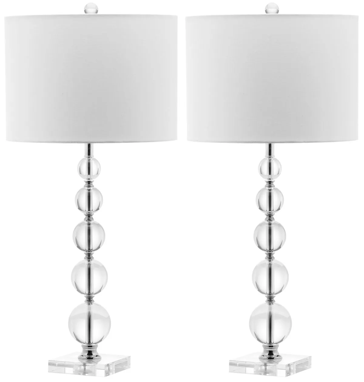 Liam 29-Inch H Stacked Crystal Ball Lamp - Set of 2