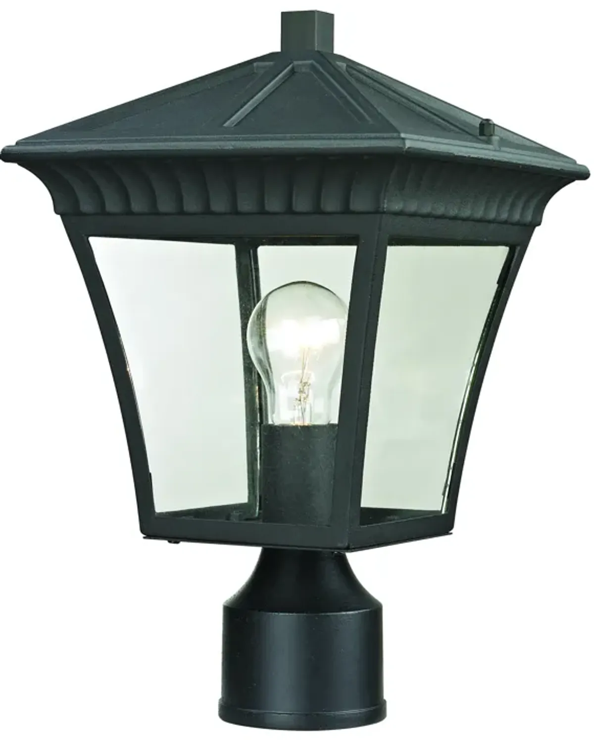 Ridgewood 15" High 1-Light Outdoor Post Light - Matte Textured Black