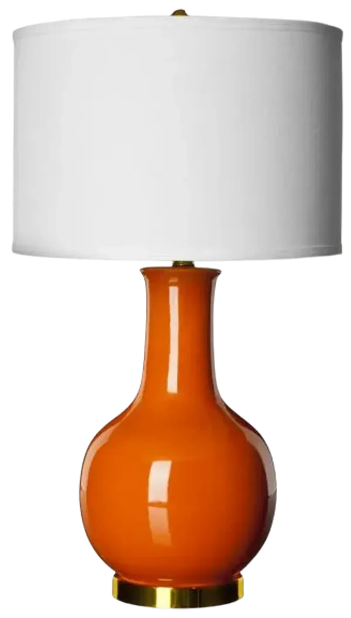 Orange 27.5-Inch H Ceramic Paris Lamp