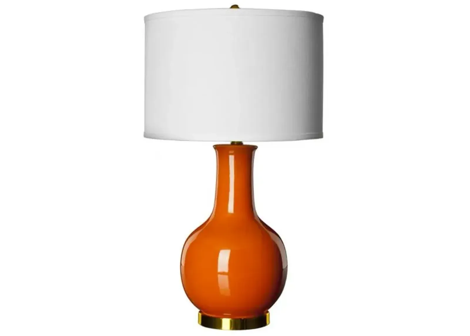 Orange 27.5-Inch H Ceramic Paris Lamp