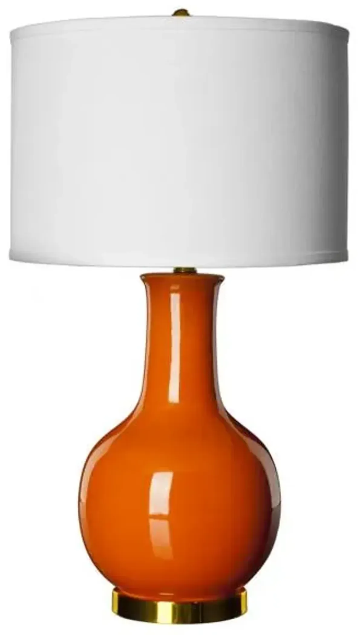 Orange 27.5-Inch H Ceramic Paris Lamp