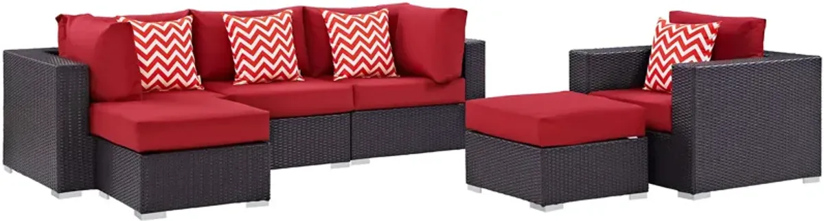 Convene 6 Piece Outdoor Patio Sectional Set