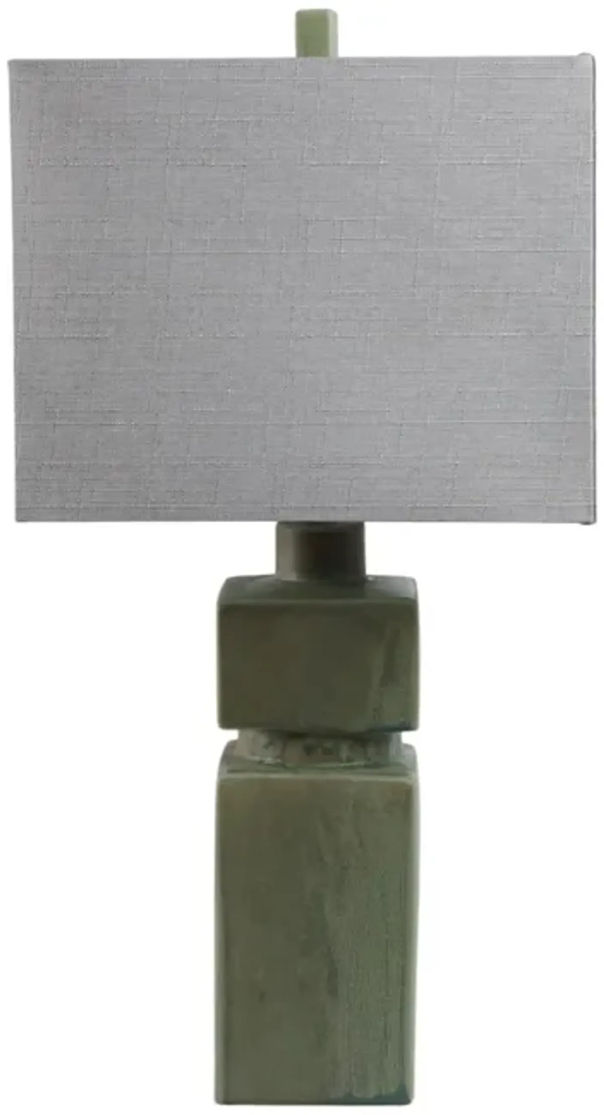 14x29" Reactive Finish Table Lamp, Green