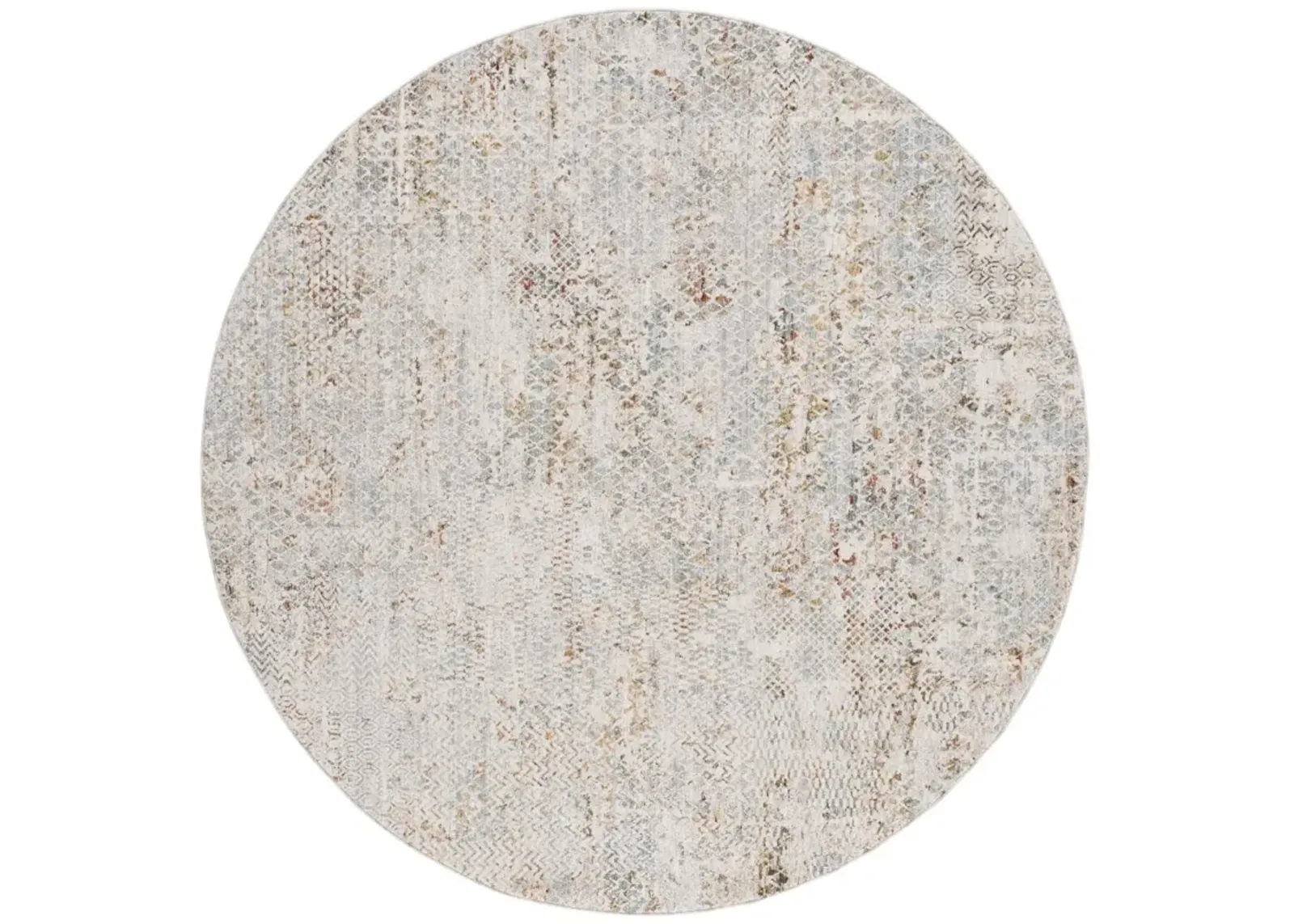 ADRIANNA 206 Blue 6'-7' X 6'-7' Round Round Rug