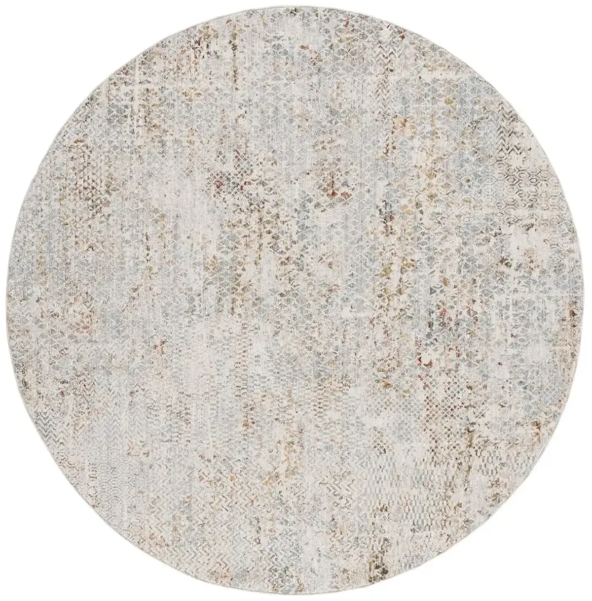 ADRIANNA 206 Blue 6'-7' X 6'-7' Round Round Rug