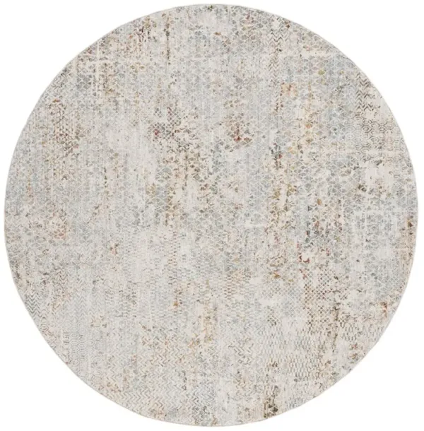 ADRIANNA 206 Blue 6'-7' X 6'-7' Round Round Rug