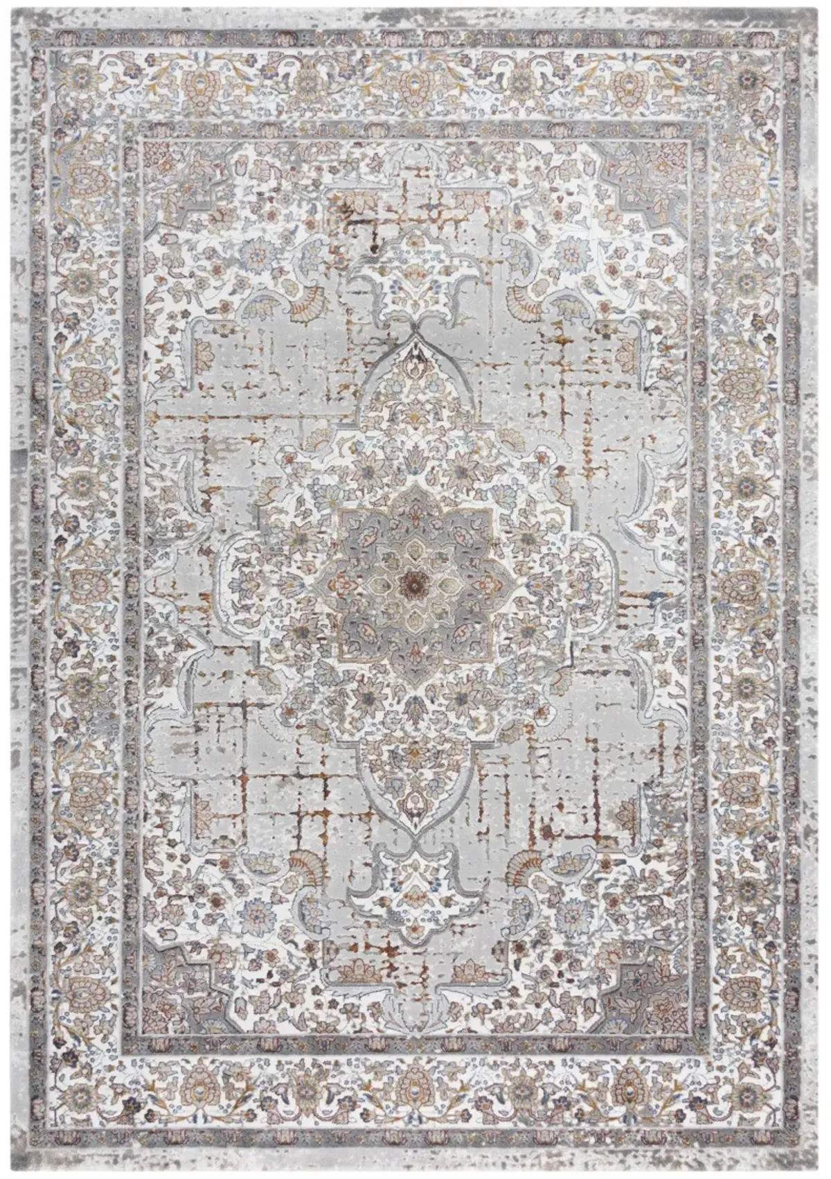 Westchester Gray/Multi  Polypropylene/Polyester 5'3" x 7'6" Rectangle Rug