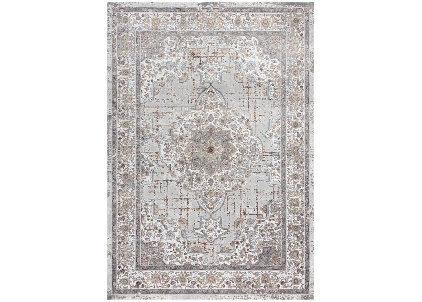 Westchester Gray/Multi  Polypropylene/Polyester 5'3" x 7'6" Rectangle Rug