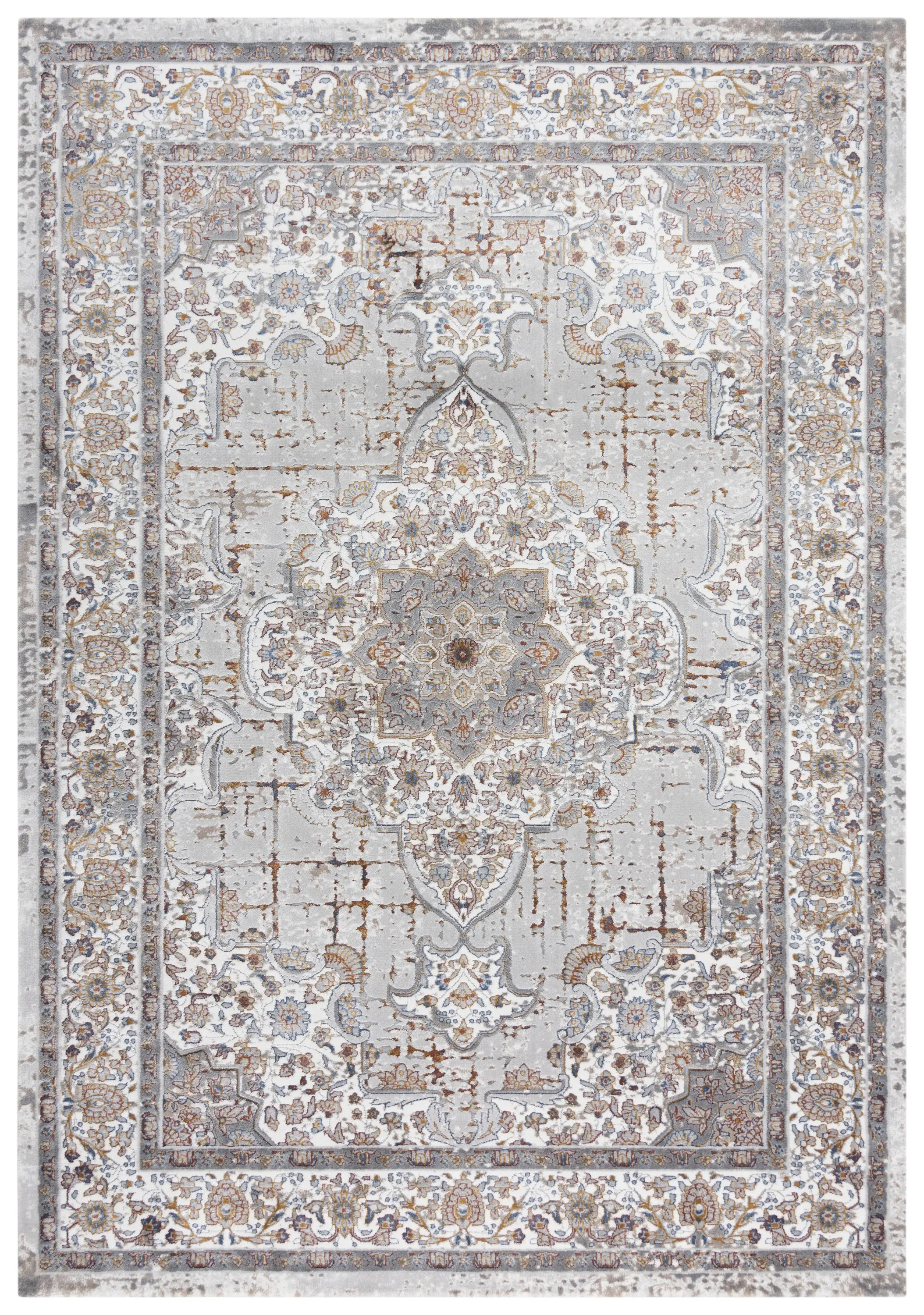 Westchester Gray/Multi  Polypropylene/Polyester 5'3" x 7'6" Rectangle Rug