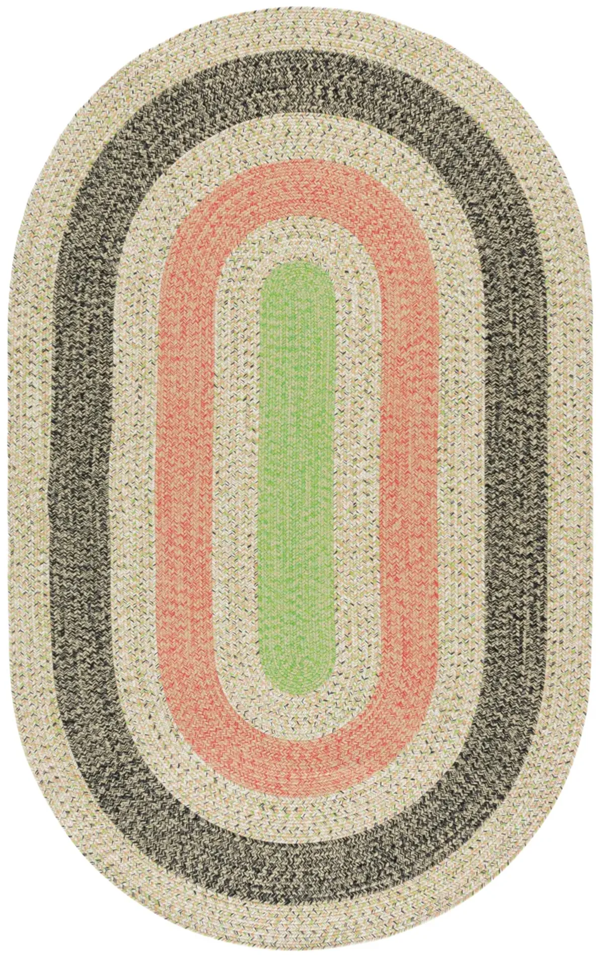 BRAIDED Hand Woven 6' x 9' Oval area rug