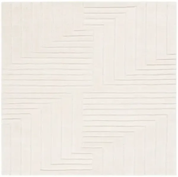 EBONY 802 Beige  6' X 6' Square Square Rug