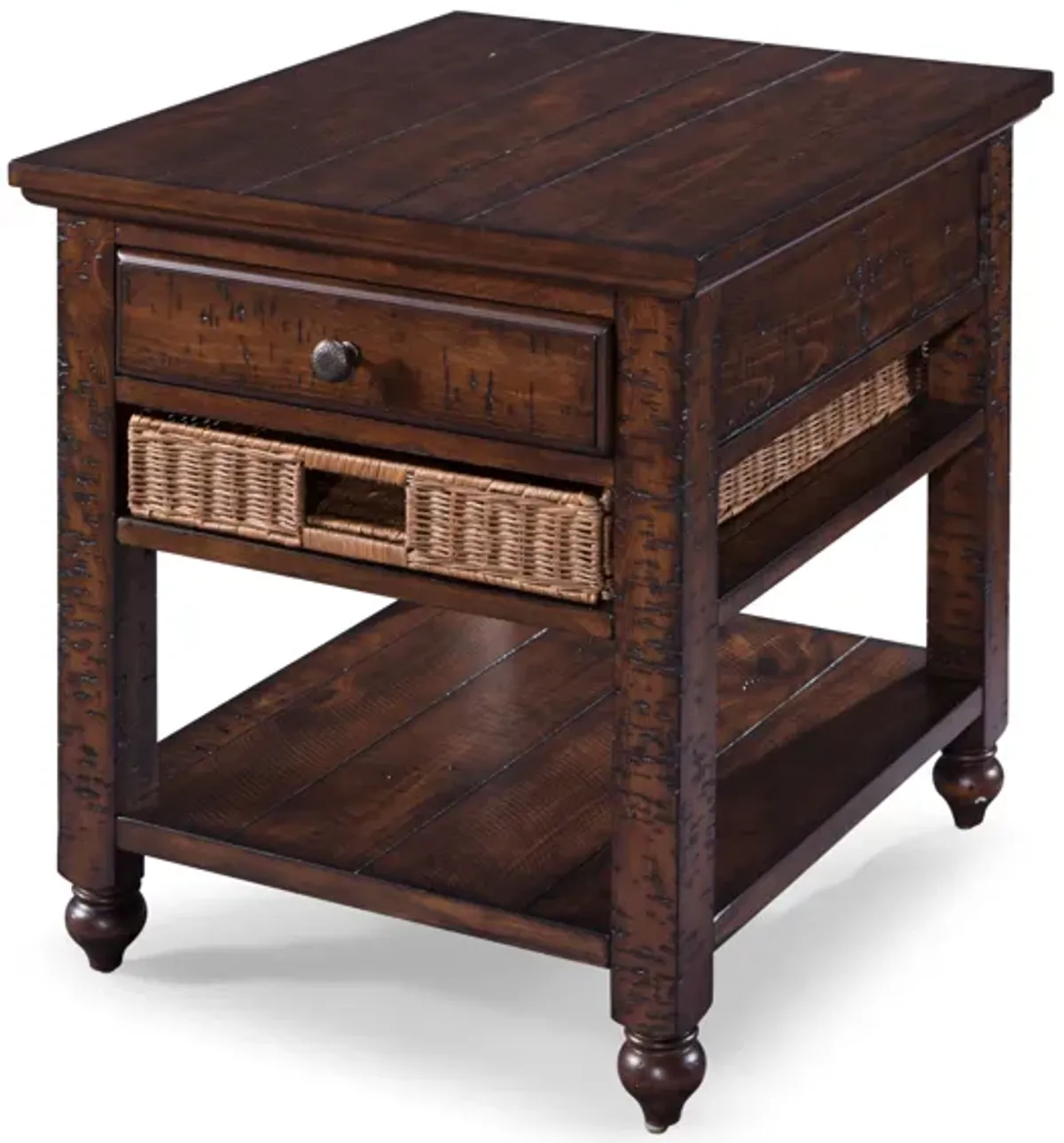 Cottage Lane Wood Rectangular End Table