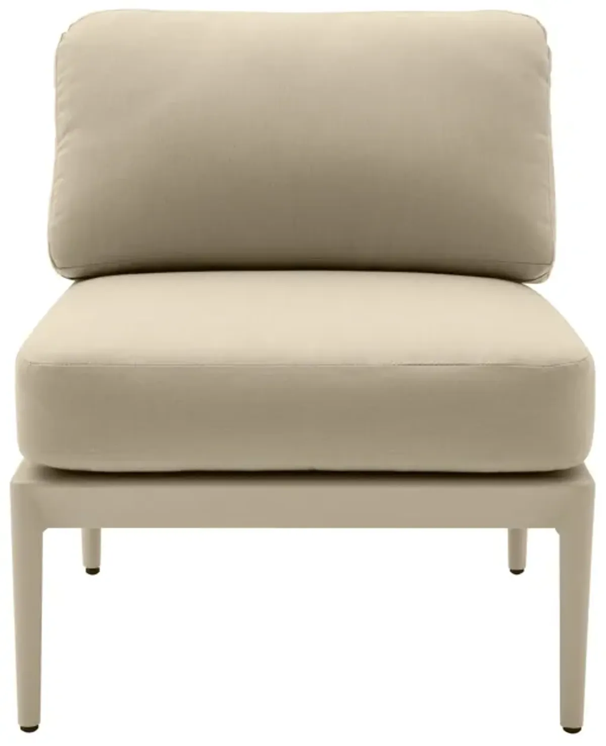 Kapri Taupe Modular Outdoor Armless Chair