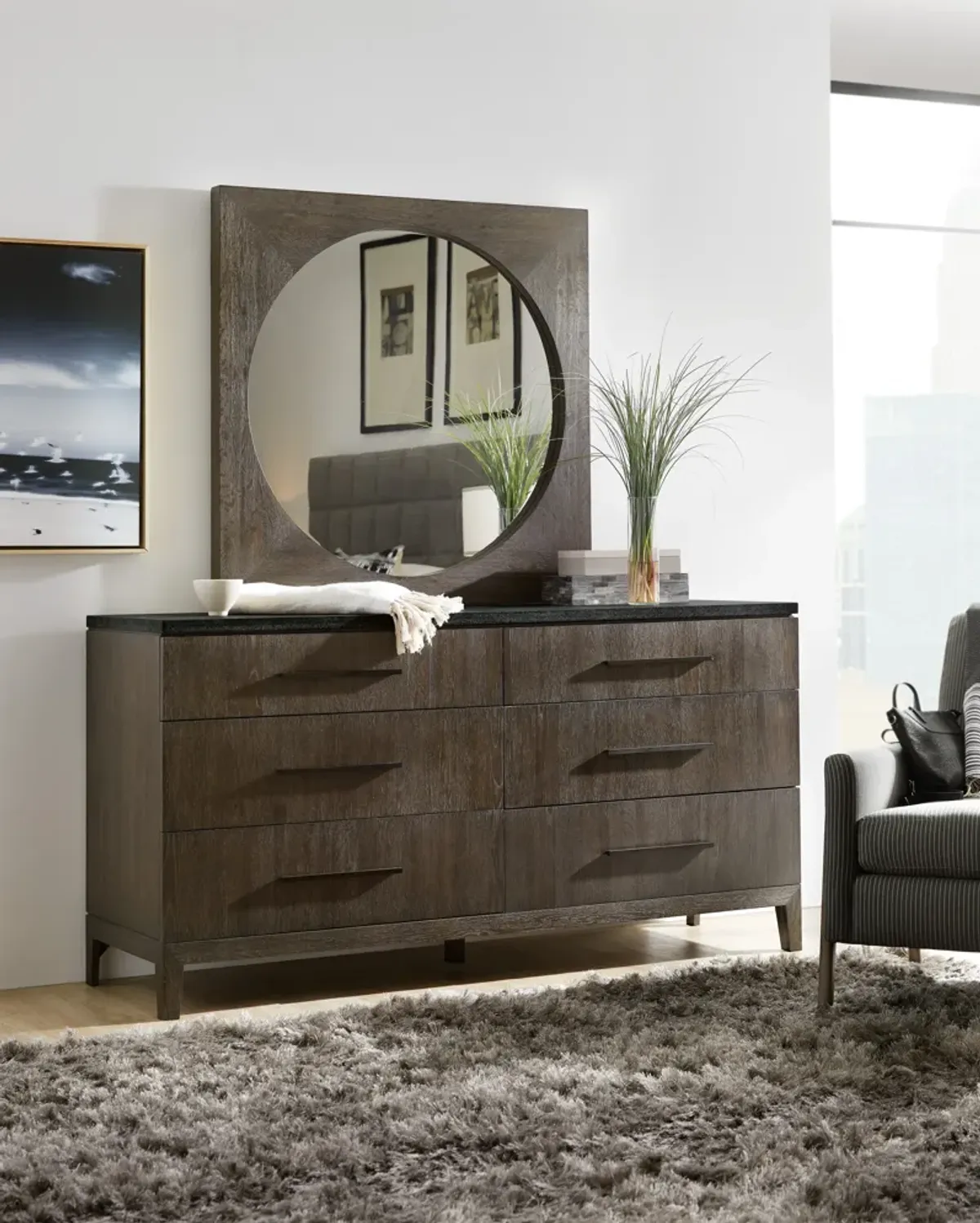 Miramar Aventura Raphael Six-Drawer Stone Top Dresser