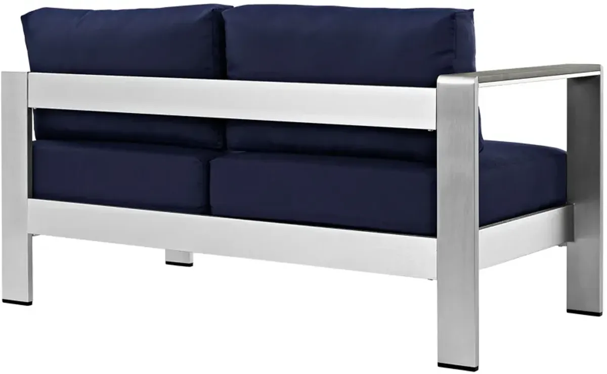 Shore Left-Arm Corner Sectional Outdoor Patio Aluminum Loveseat