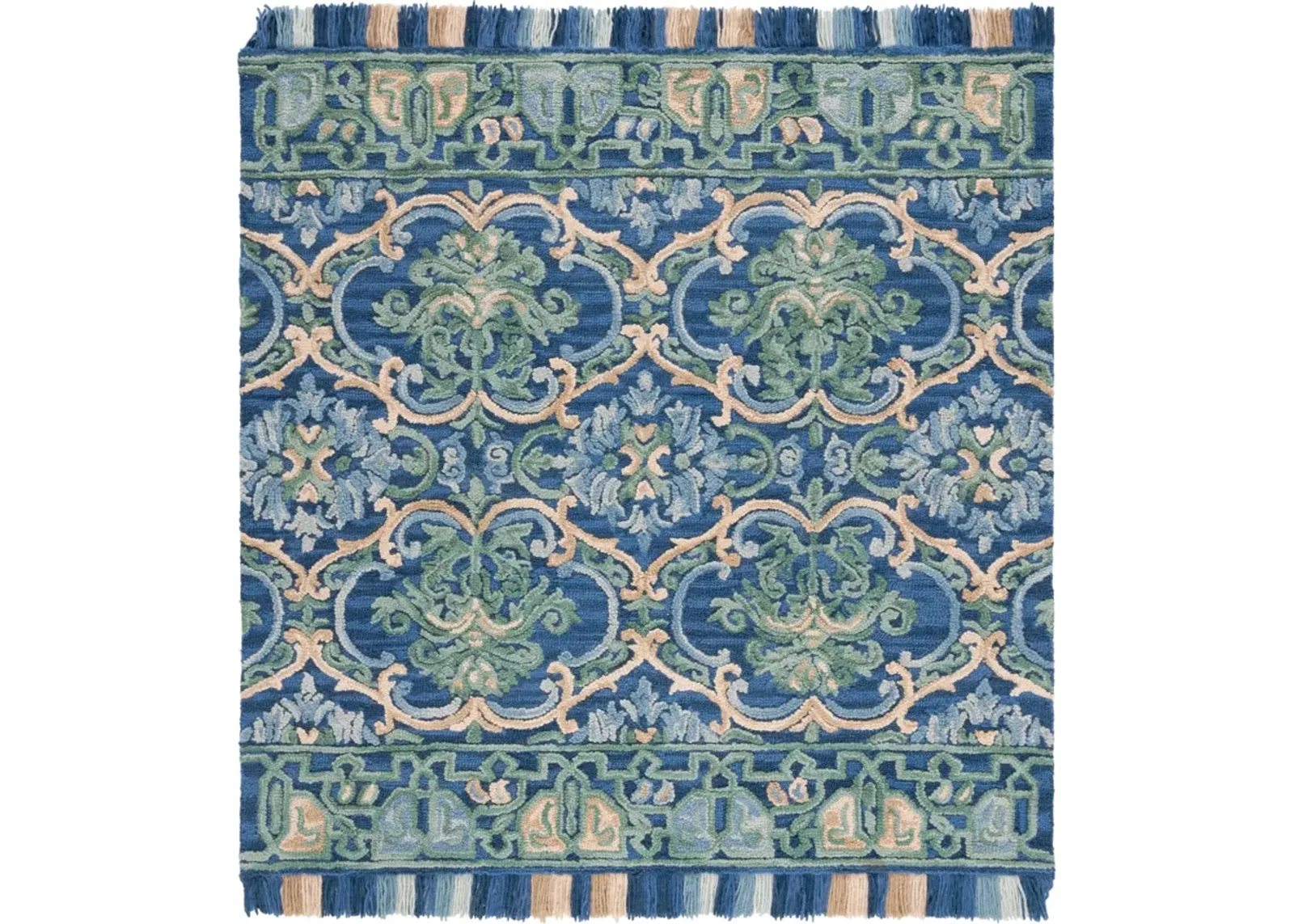 BLOSSOM 422 NAVY  10' x 10' Square Square Rug