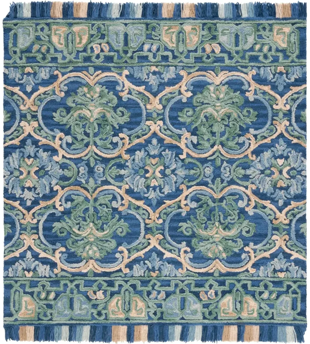 BLOSSOM 422 NAVY  10' x 10' Square Square Rug