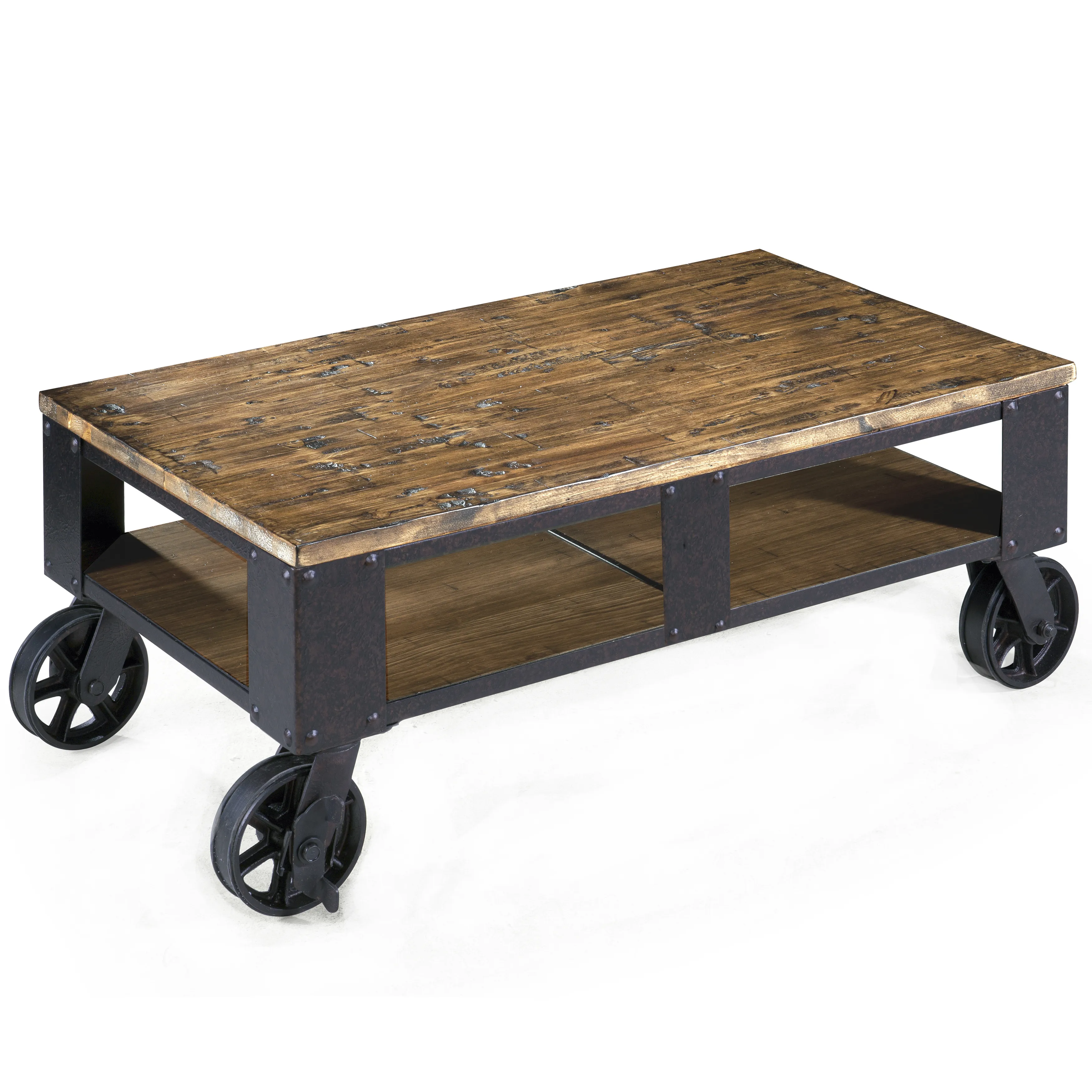 Pinebrook Rectangular Cocktail Table (2 braking casters)