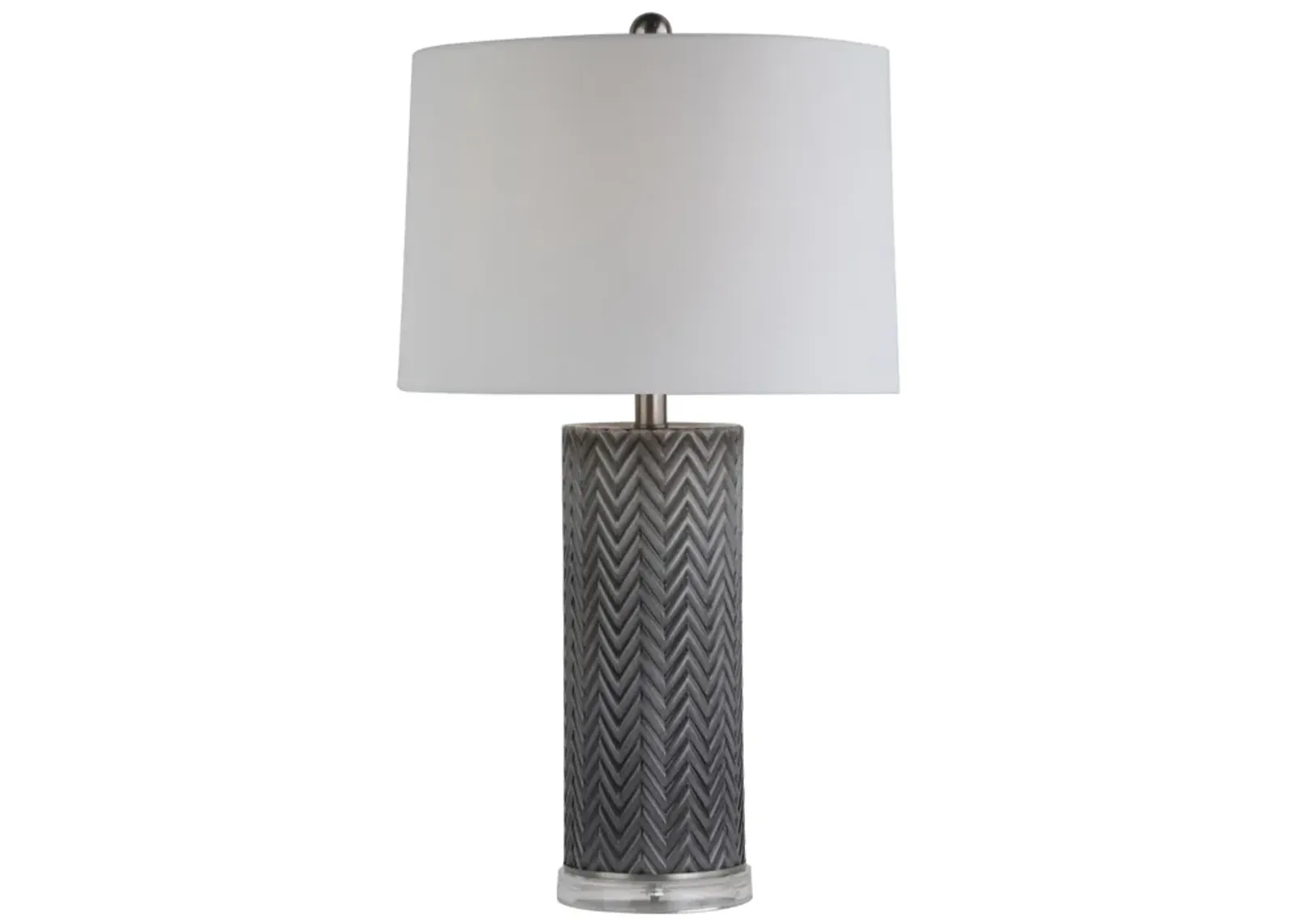 Glass 28"  Chevron Table Lamp