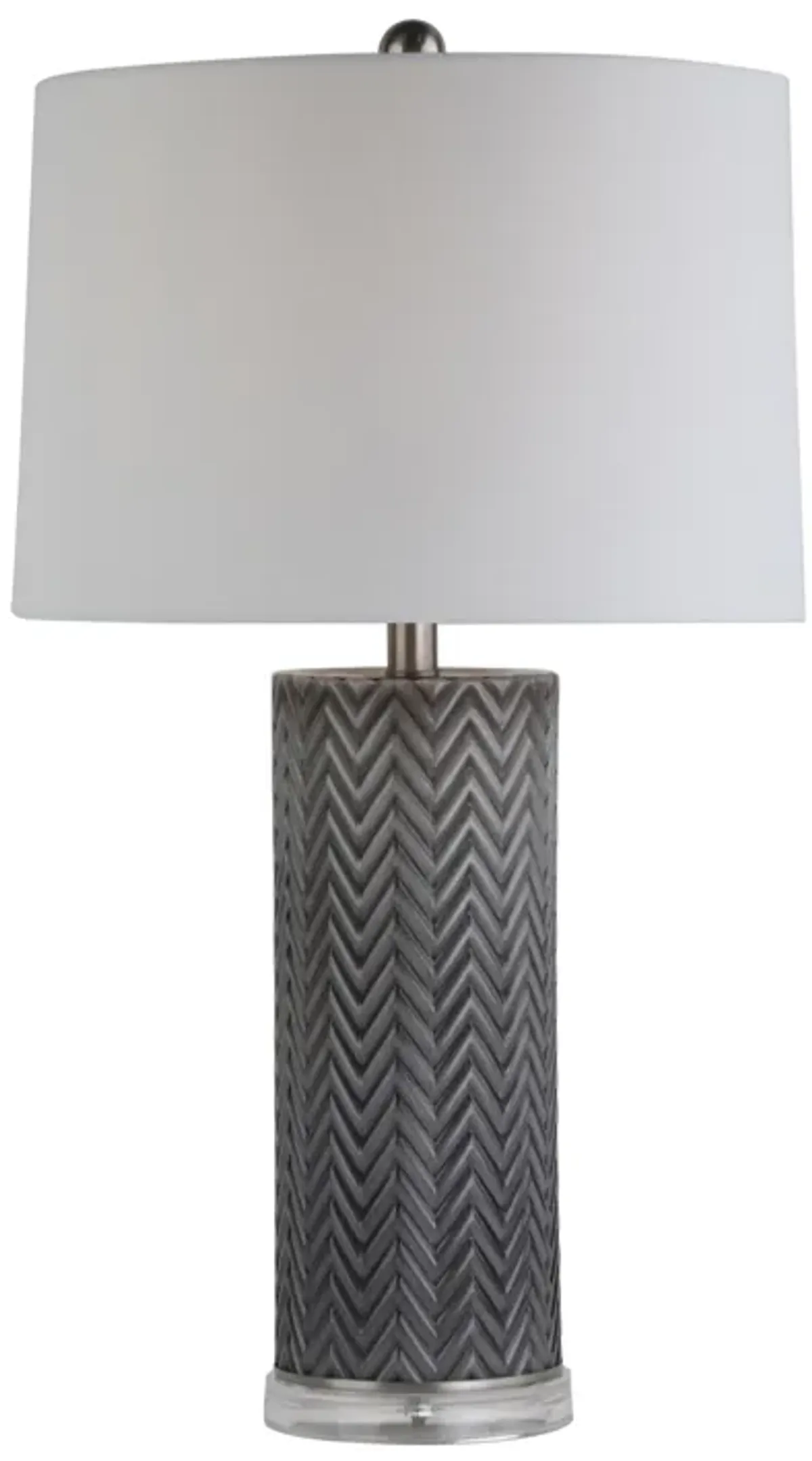 Glass 28"  Chevron Table Lamp