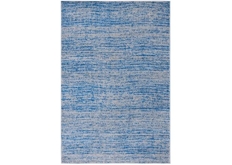 Adirondack Contemporary Blue / Silver 6' X 9' Powerloomed Rug