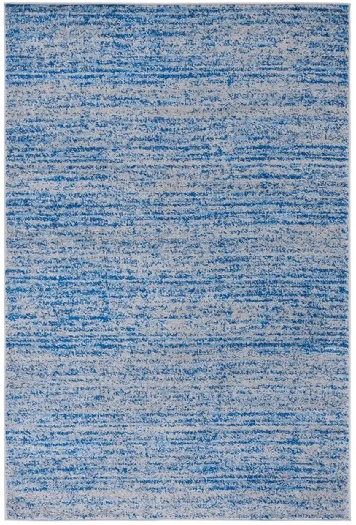 Adirondack Contemporary Blue / Silver 6' X 9' Powerloomed Rug