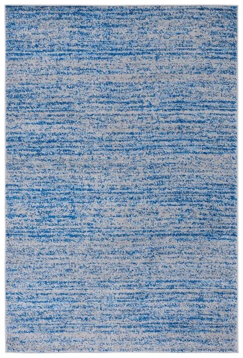 Adirondack Contemporary Blue / Silver 6' X 9' Powerloomed Rug