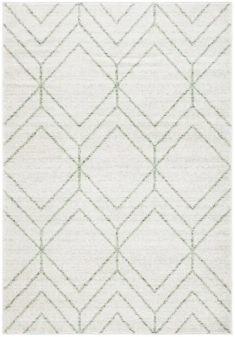 ADIRONDACK Contemporary Ivory / Sage 8' X 10' Powerloomed Rug